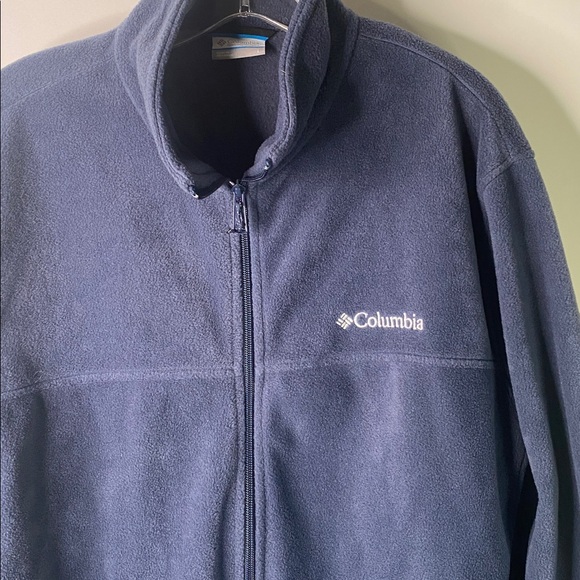 Columbia Navy Fleece Jacket Men’s Size Large - 698 - Picture 1 of 6